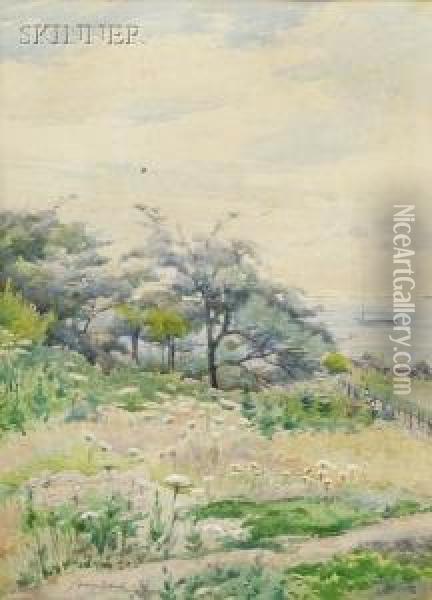 Coastal View Of Duxbury Oil Painting - J.Ambrose Prichard