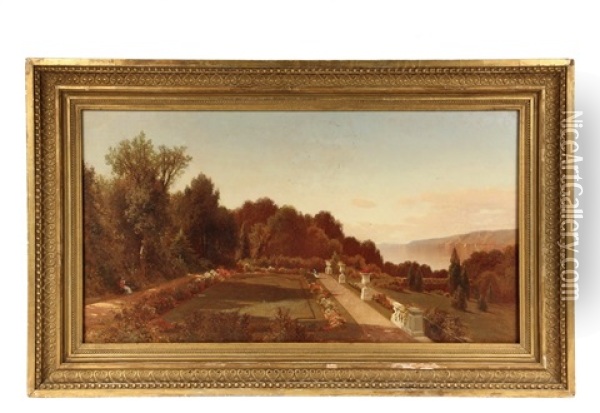 Colgate Gardens On The Hudson Oil Painting - George Henry Smillie