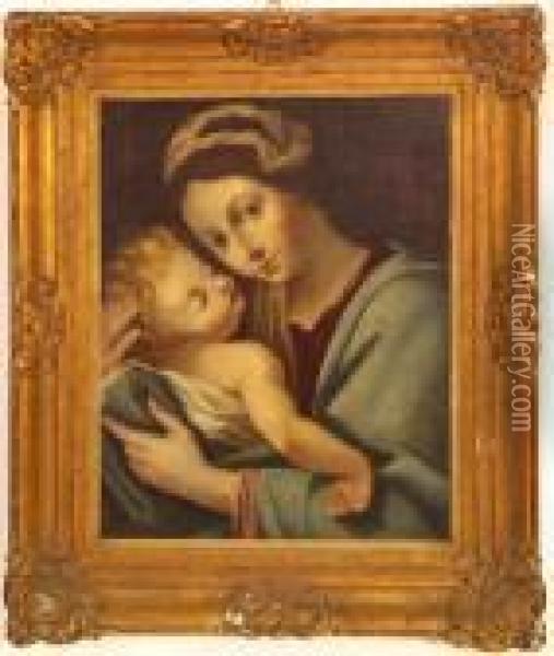 Madonna Con Bambino
Dormiente Oil Painting - Bernardo Strozzi