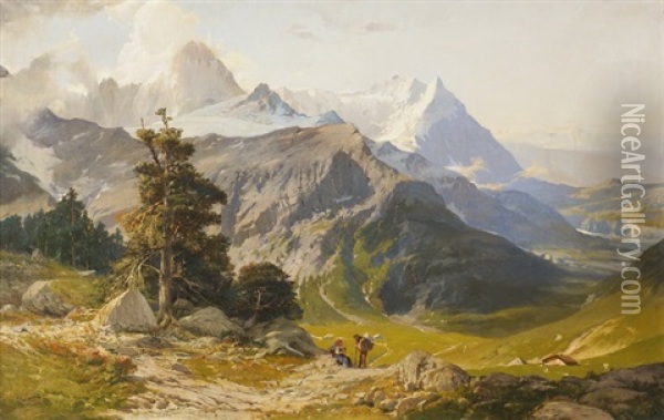 Col De Balme Oil Painting - Alexander Jules Von Soldenhoff