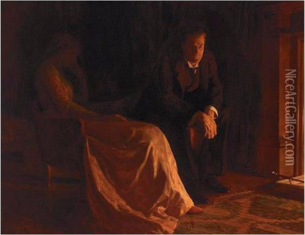 The Confession Oil Painting - John Maler Collier