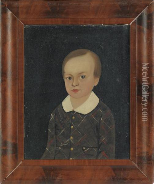 A Young Boy Oil Painting - William W. Kennedy