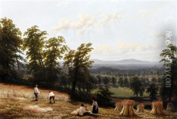 Near Barford, Warwickshire Oil Painting - Thomas Baker