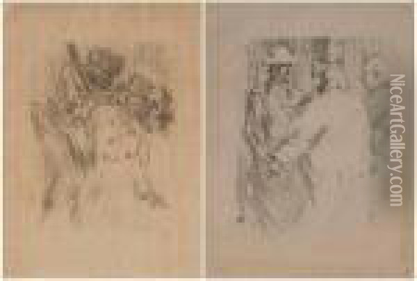Book Illustrations: Two Works Oil Painting - Henri De Toulouse-Lautrec