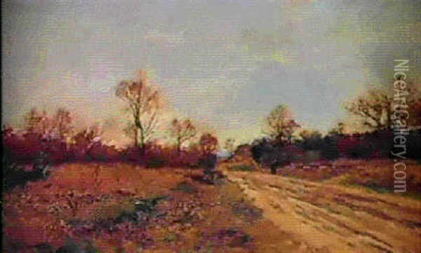 Paysage D'automne Oil Painting - Pierre Emmanuel Eugene Damoye