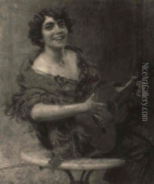 The Gypsy Singer Oil Painting - Gaetano Bellei