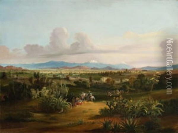 Sudamerikanische Landschaft Oil Painting - Ferdinand Bellermann
