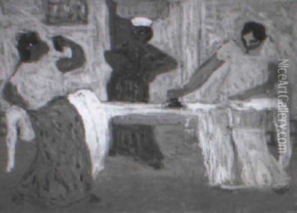 Planchadoras Oil Painting - Pedro Figari