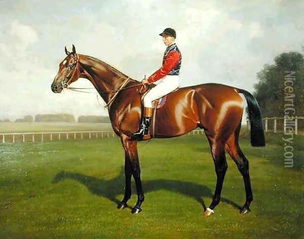 'Diamond Jubilee', Winner of the 1900 Derby 2 Oil Painting - Emil Adam