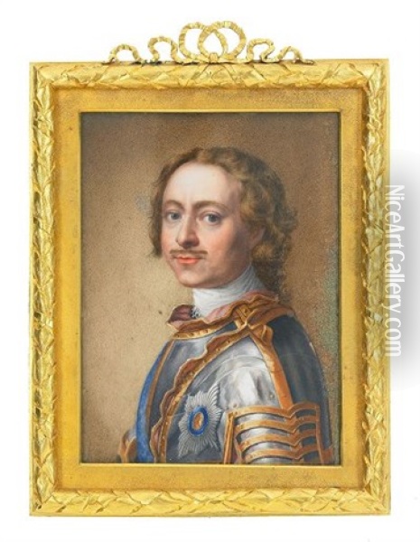 Peter The Great (after Jean-marc Nattier) Oil Painting - Thomas Wright