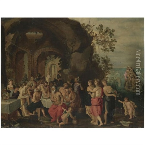 The Marriage Of Neptune And Amphitrite Oil Painting - Hendrik van Balen the Younger