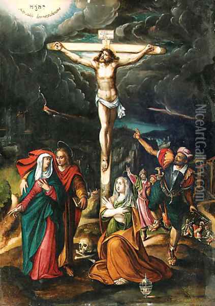 The Crucifixion Oil Painting - Giovanni Battista Rovedata