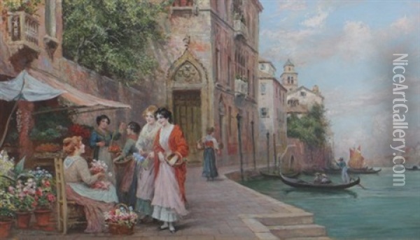 Sunny Italy Oil Painting - Arthur Trevor Haddon