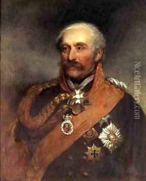 Field Marshal Prince Von Blucher 1742-1819 Oil Painting - George Dawe