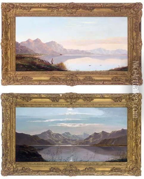 Highland By Day; And Highland By Night Oil Painting - Charles Robert Leslie