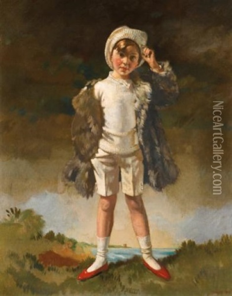 Noll, Son Of Oliver St. John Gogarty Oil Painting - Sir William Orpen
