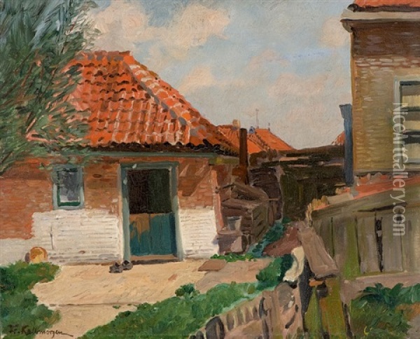 Cottage In Holland Oil Painting - Friedrich Kallmorgen