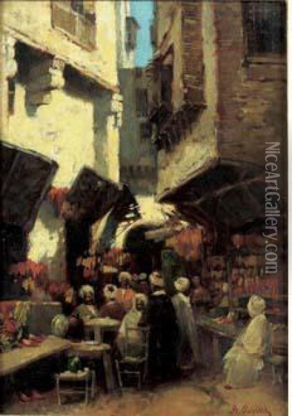 Ecole Italienne Oil Painting - Alberto Pasini