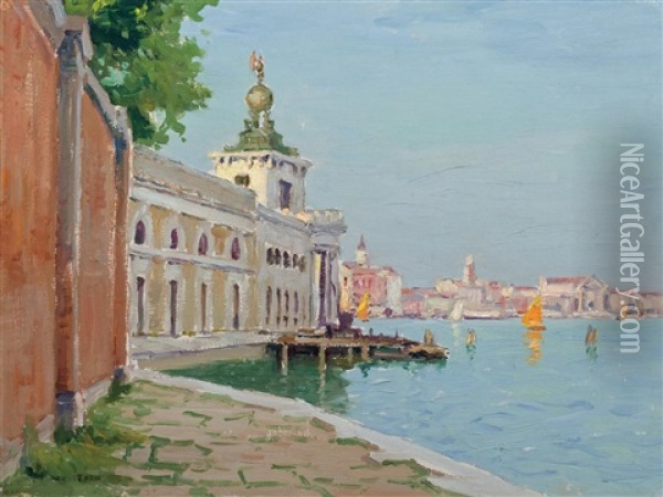 Canal In Venice Oil Painting - Charles Warren Eaton