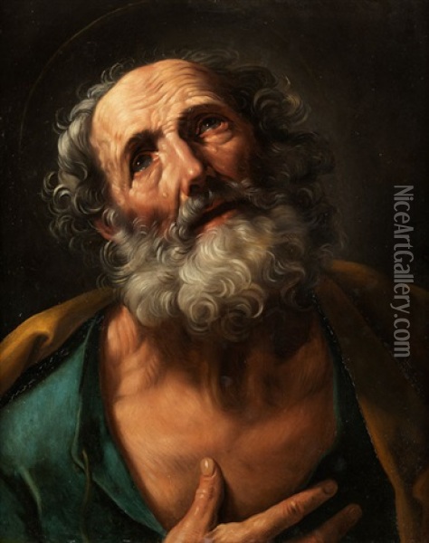 Der Reumutige Heilige Petrus Oil Painting - Guido Reni