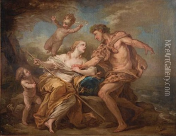 Bacchus Et Ariane Oil Painting - Carle van Loo