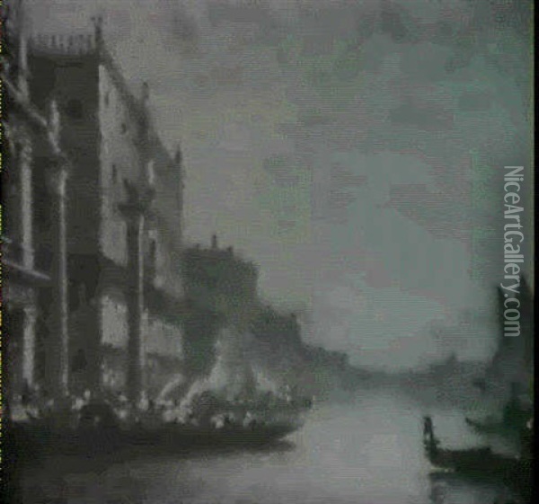 The Bacino, Venice Oil Painting - Amedee Rosier