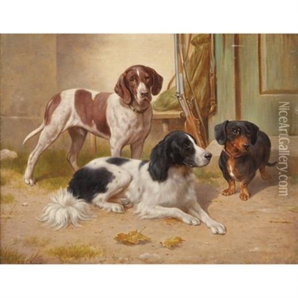 Best Friends Oil Painting - Carl Reichert