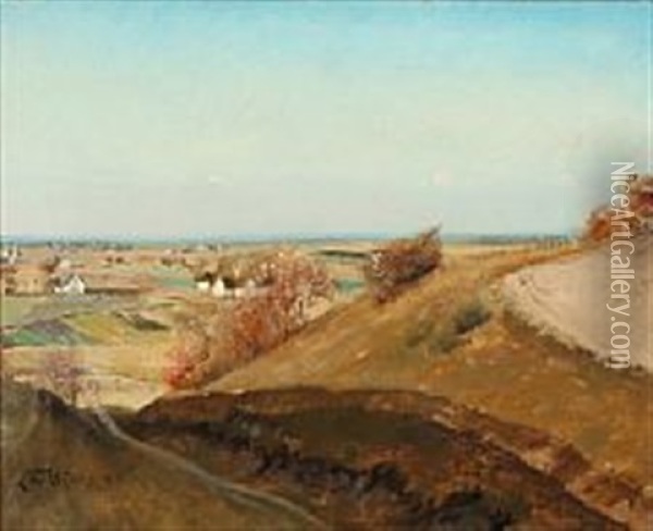 View Of Mollevang Oil Painting - Laurits Andersen Ring