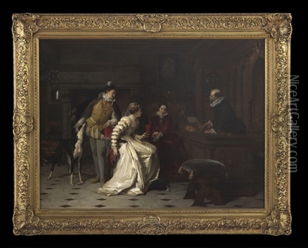 Bijoux Et Bibelots Oil Painting - Pierre Charles Comte