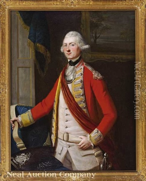 Lieutenant John Ross Of The 34th Foot (cumberland) Company Oil Painting - David Martin