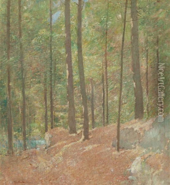 In The Pine Woods Oil Painting - Emil Carlsen