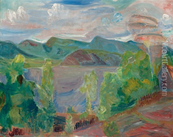Landscape No 2 Oil Painting - Thorvald Erichsen
