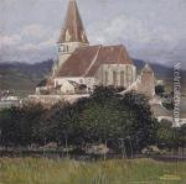 Weissenkirchen In Der Wachau Oil Painting - Franz Poledne