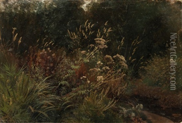 Pflanzenstudie Oil Painting - Johann Valentin Ruths