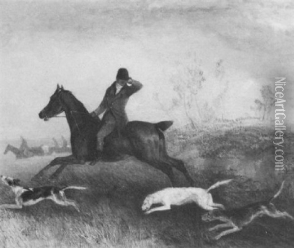 Fox Hunting Scene Oil Painting - Richard Barrett Davis