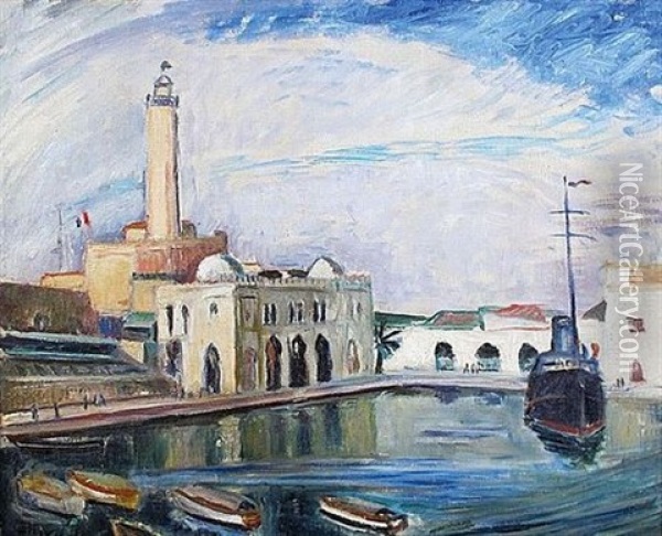 Bassin De L'amiraute D'alger Oil Painting - Georges Olivier
