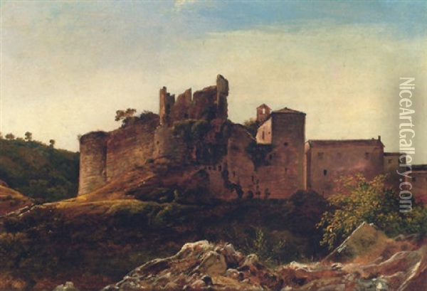 Paysage Avec Ruines Oil Painting - Francois Marius Granet