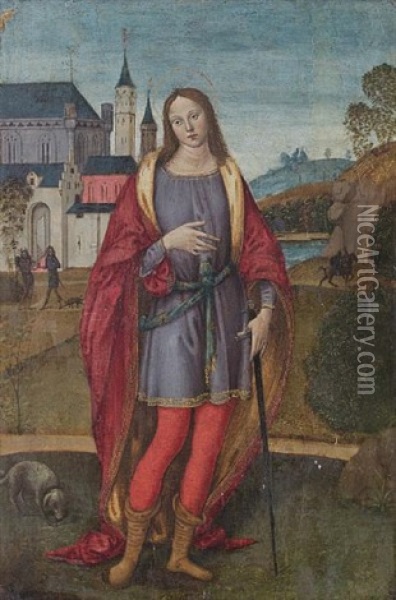 Saint Martin Of Tours Oil Painting - Gerino da Pistoia