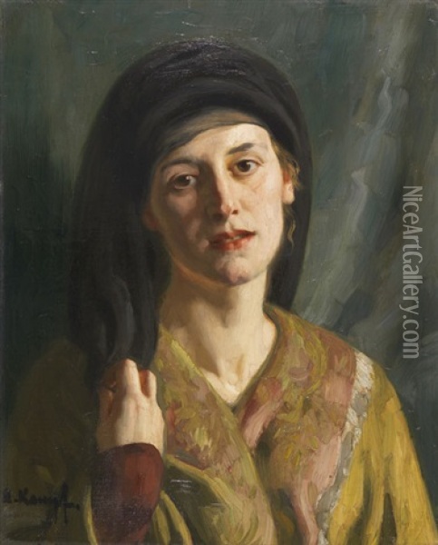 Portrat Einer Frau In Orientalischem Gewand Oil Painting - Arthur Kampf