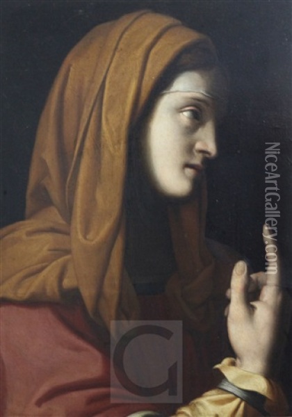 The Two Marys (pair) Oil Painting - Bernardino Luini