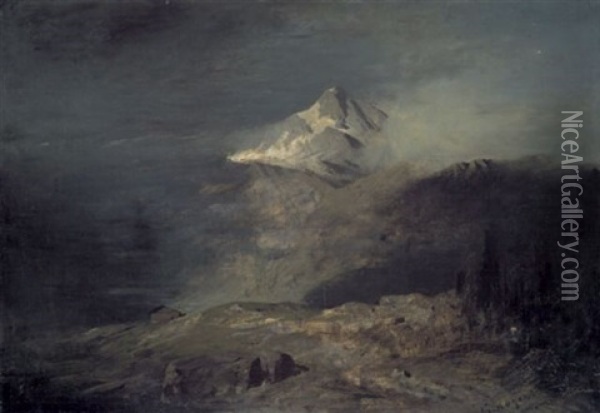 Unwetter Im Gebirge Oil Painting - Theodor Joseph Hagen