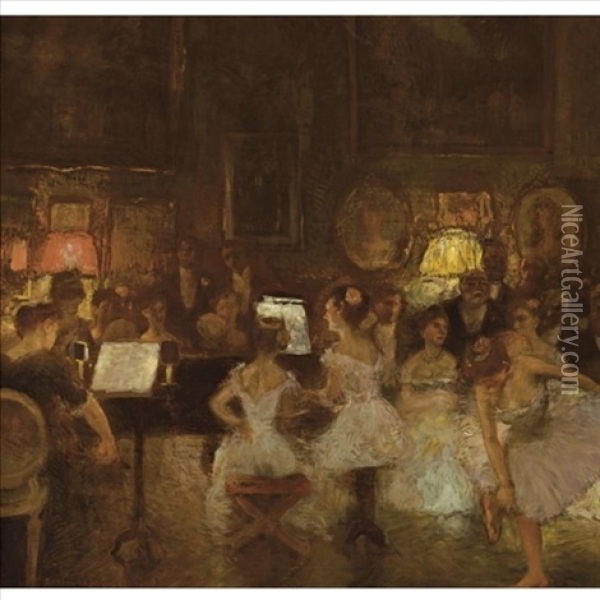 Soiree Chez Un Artiste Oil Painting - Gaston La Touche