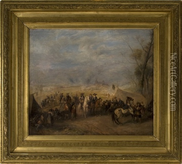 A Scene Of The Thirty Years' War Oil Painting - Alfred Ritter von Malheim Friedlaender
