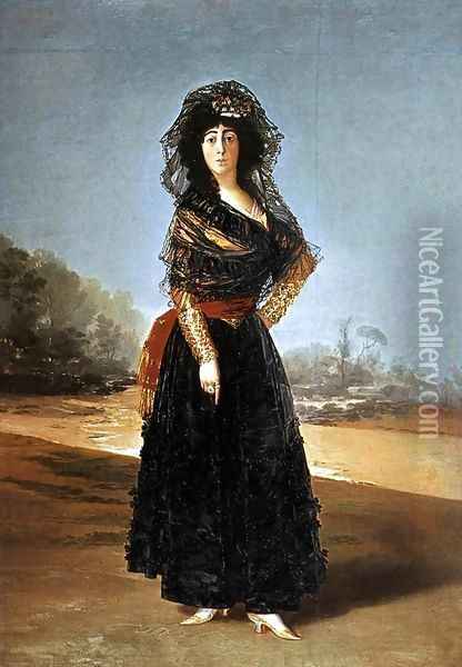 Portrait of the Duchess of Alba 2 Oil Painting - Francisco De Goya y Lucientes