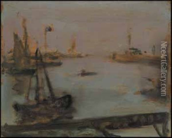 Port A L'aube Oil Painting - James Wilson Morrice