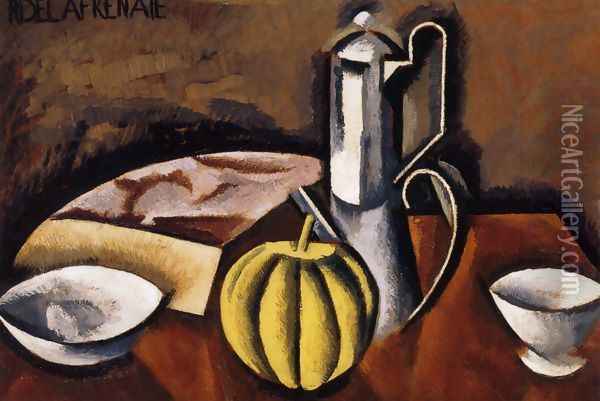 Still Life with Coffee Pot and Melon Oil Painting - Roger de La Fresnaye