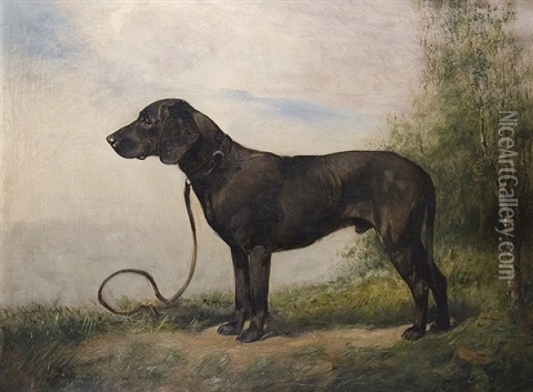 The Hound Oil Painting - Ludwig Benno Fay