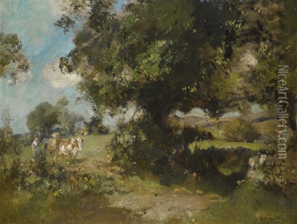 Pastoral Scene, Ceres, Fife Oil Painting - Edward Arthur Walton