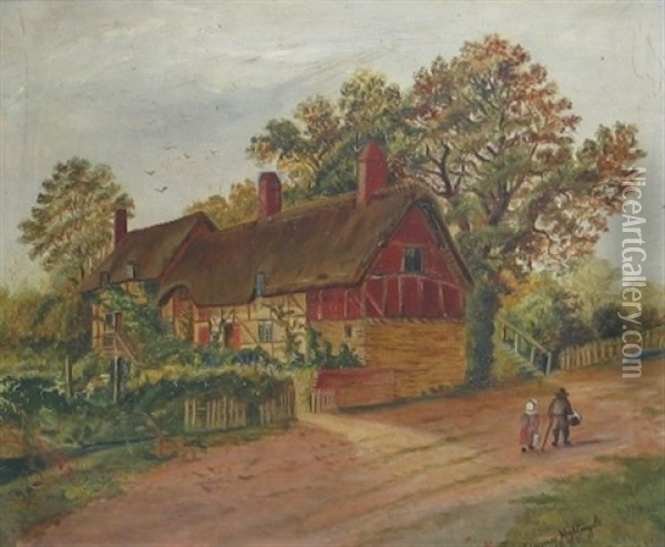 Anne Hathaway's Cottage Oil Painting - Florence Nightengale