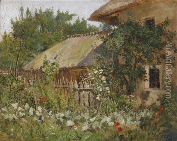 Ein Bauerngarten Oil Painting - Stefan Simony